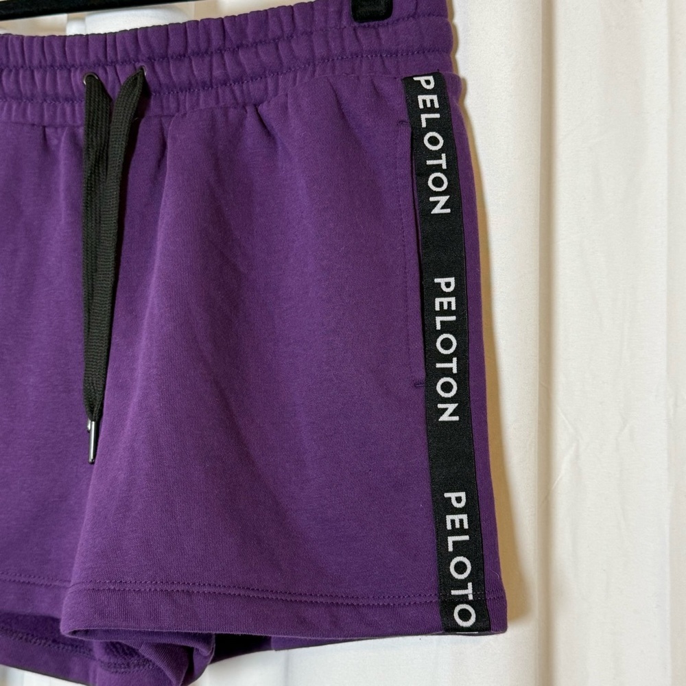Peloton Uptown Vibe Logo Athletic Shorts Purple NWT Womens Small - Picture 4 of 8